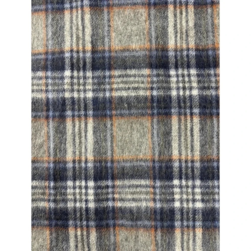 James Pringle Weavers‎ Scarf Grey 100% Pure Wool Plaid Squire Fringe Heritage